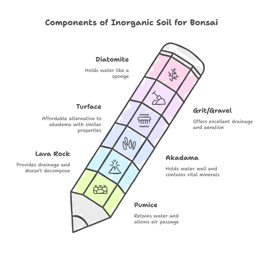 inorganic bonsai soil types